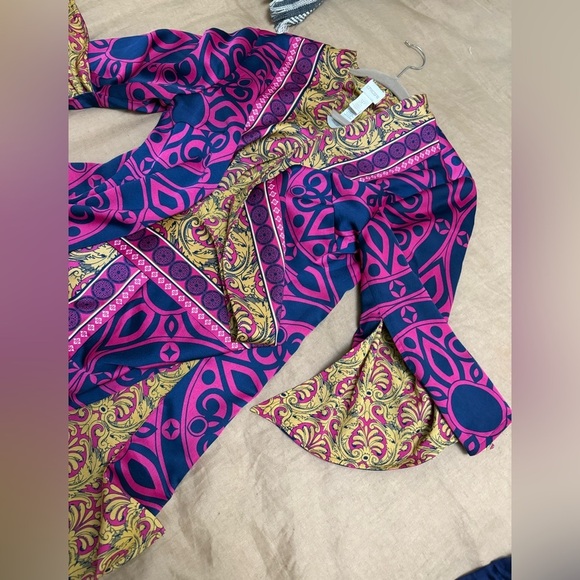 Chicos Reversible Ornate Printed Kimono Jacket Size 3P Pink Purple - Picture 8 of 13